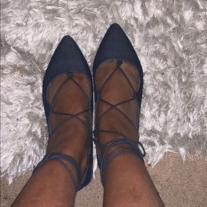 Denim flats
